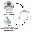 Balança Digital Corporal de Bioimpedância até 180kg Medição da Saúde.