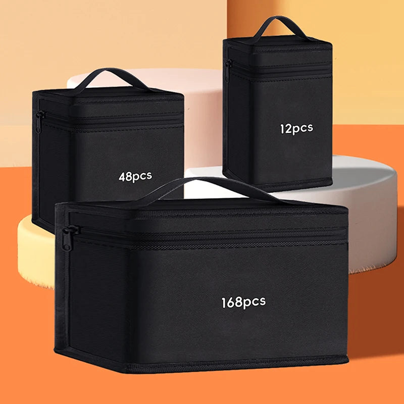 Estojo de Armazenamento para Marcadores Artísticos,Bolsa para Lápis 12/24/36/48 Peças.