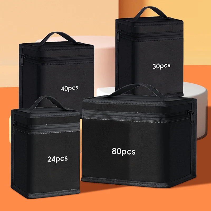 Estojo de Armazenamento para Marcadores Artísticos,Bolsa para Lápis 12/24/36/48 Peças.