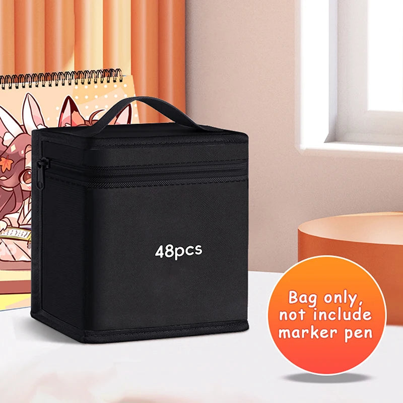 Estojo de Armazenamento para Marcadores Artísticos,Bolsa para Lápis 12/24/36/48 Peças.