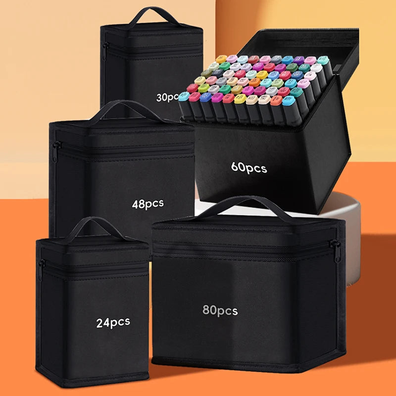 Estojo de Armazenamento para Marcadores Artísticos,Bolsa para Lápis 12/24/36/48 Peças.