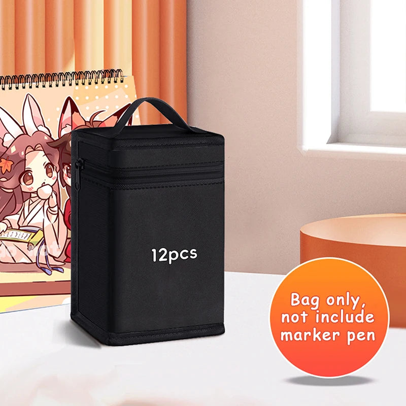 Estojo de Armazenamento para Marcadores Artísticos,Bolsa para Lápis 12/24/36/48 Peças.