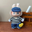 Brinquedo de Pelúcia Mini Labubu Fofo, Presente de Roupas Novo, 17cm, Série de Roupas de Trabalho, Acessórios de Roupas